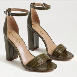 Sam Edelman Yaro olive Block heel sandals ankle strap size 7